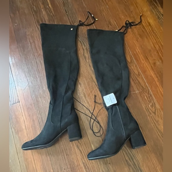 Liz Claiborne tall over the knee black suede riding boots size 8 - Picture 8 of 8